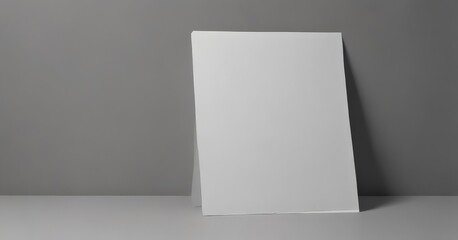 Blank magazine cover mockup, grey background  Ideal for showcasing designs ,  brochure,  isolated