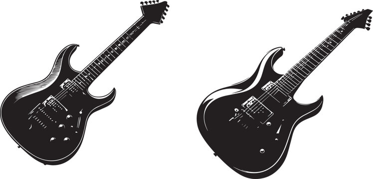 ESP LTD EC-1000 Electric Guitar Vector Illustration