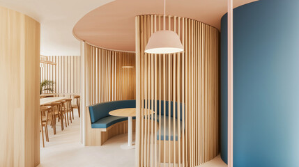 Modern interior design of a cozy dining area