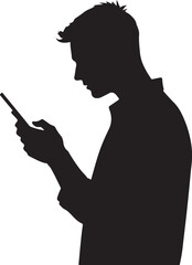 Smartphone User Silhouette Bundle