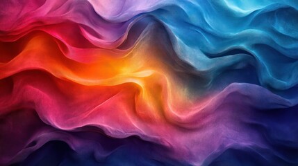 Obraz premium Dynamic spectrum: Captivating abstract waves of radiant color gradient flow