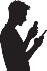 Smartphone User Silhouette Bundle