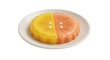 Isolated Two-Tone Mooncake