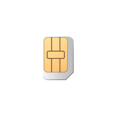 SIM card. Vector illustration of mobile communication chip for smartphones.