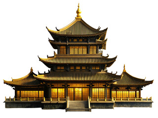 Obraz premium Golden Chinese Pagoda Image