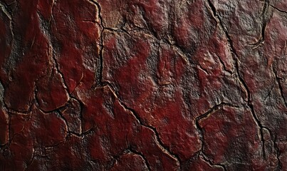 Fototapeta premium Scarred skin texture, realistic marks and raised surface, reddish tone, high detail.