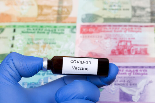 Covid 19 vaccine on a Ethiopian birr