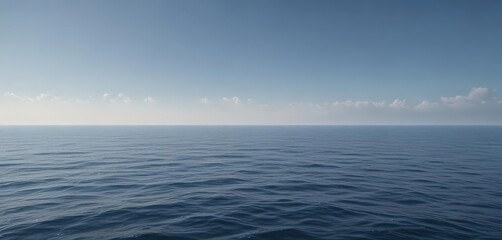 Obraz premium Calm ocean gradient, from pale to deep blue, hazy , tranquil, peaceful, smooth