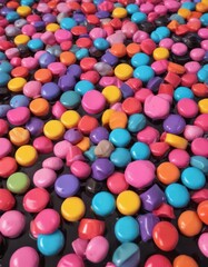 Fototapeta premium Candy-colored shapes, thick black lines; playful pop art aesthetic, retro, art, lines