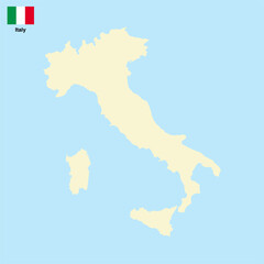 Italy map vector isolated on transparent background