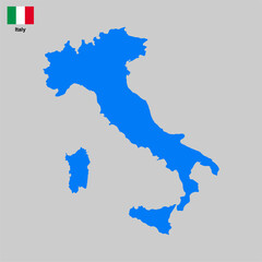 Obraz premium Italy map vector isolated on transparent background