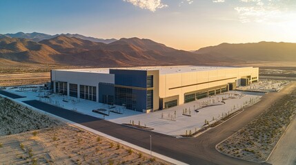 This state-of-the-art semiconductor production facility showcases innovative green building features