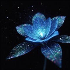 flower on black background