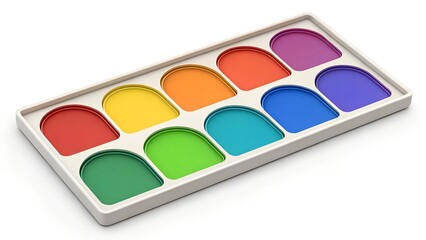 color palette isolated on white