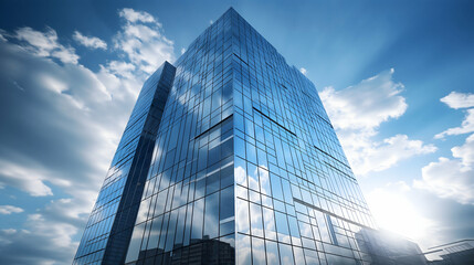 Fototapeta premium modern office building in the sky