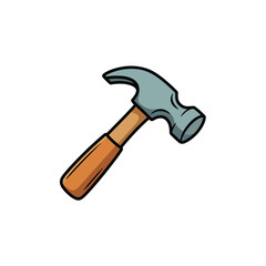 Cartoon Claw Hammer Illustration Tool Icon Graphic