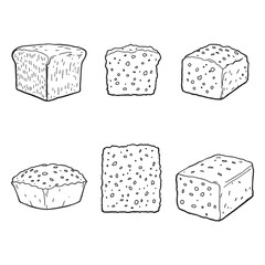 Minimalist Cornbread Vector with Detailed Texture