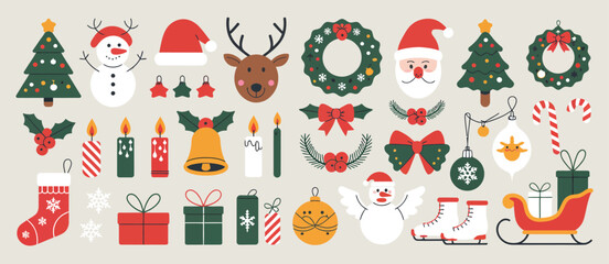 Cute Christmas Icons Collection for Festive Designs