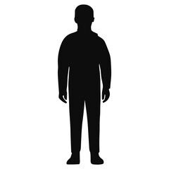 Obraz premium Silhouettes of diverse people standing