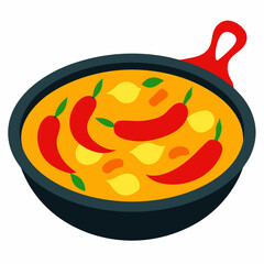 Paella vector on white background