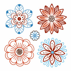 premium vector elegant watercolor folower