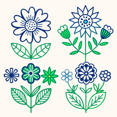 Obraz premium premium vector elegant watercolor folower