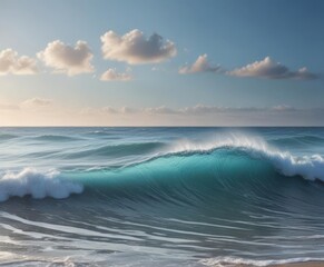 Obraz premium Dreamy blue waves, blurred, serene atmosphere , texture, peaceful