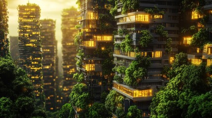 Obraz premium Sustainable city architecture