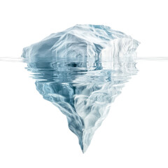 Obraz premium Iceberg Above and Below Water Surface in Tranquil Ocean Setting