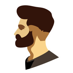 barber man vector illustration. silhouette of a man