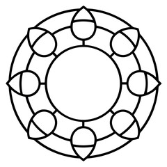 new style Life ring symbol logo icon design black and white color