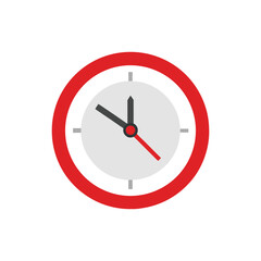 office wall clock vector icon on white background