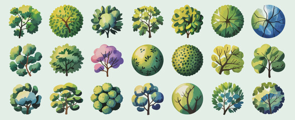 Collection of Diverse Treetop Views for Landscape Design