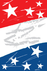 Creative abstract vector illustration US flag on background. Perfect for celebrating American Independence Day with a patriotic and festive design.