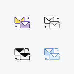 Reply  icons set in different style vector stock illustration