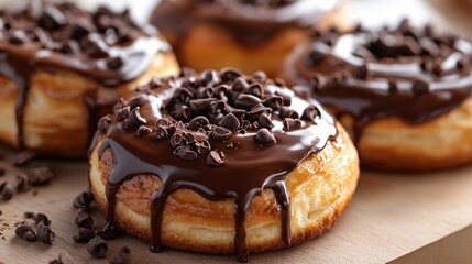 brioche melting chocolate detail Photography white back background