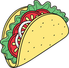 Cinco de Mayo Taco Silhouette