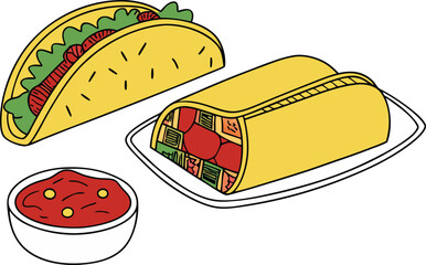 Cinco de Mayo Taco Silhouette