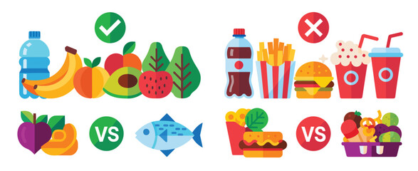 Healthy Eating Habits Versus Unhealthy Food Choices