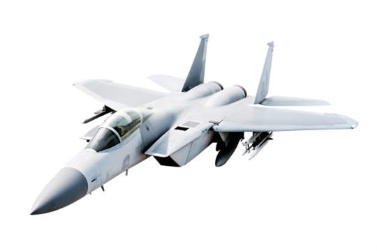 F 15 Fighter jet plane  isolated on white background PNG