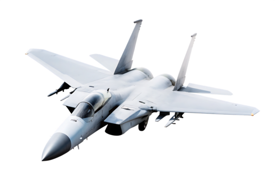 F 15 Fighter jet plane  isolated on white background PNG