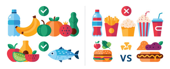 Healthy Eating Habits Versus Unhealthy Food Choices