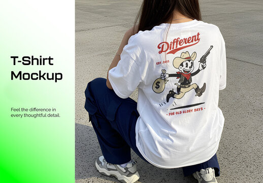Woman T-shirt Mockup