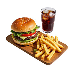 Burger And French Fries,  Generative AI	