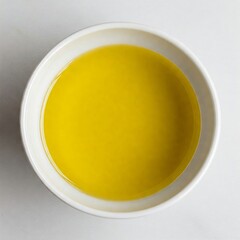 Olive oil in white porcelain bowl