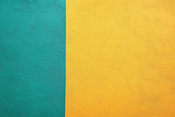Teal and gold split backdrop  A textured surface, divided by a vertical line, showcases teal and...