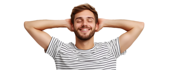  Young man wearing glasses and a hat, a checkered shirt, on a transparent background in PNG sticker format, high resolution.