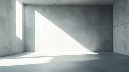 Obraz premium Modern interior design of living room with empty concrete wall background. 3D Rendering, 3D Illustration.