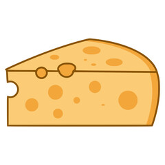 emmental switzerland cheese traditional food flat color vector illustration template design