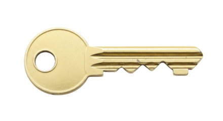 Isolated Brass Key